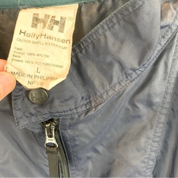 Vintage Helly Hansen Navy Blue Full Zip Windbreaker Jacket Men's sz L - Picture 6 of 8